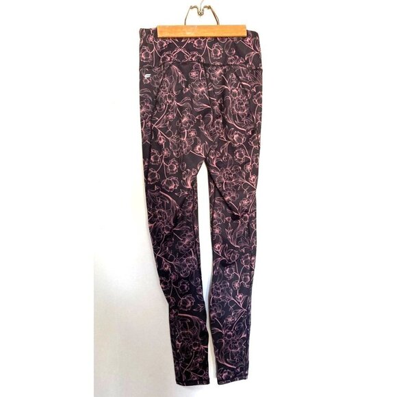 FABLETICS Black and Pink Define Powerhold Mid-rise Capri Valencia Leggings Size - Picture 2 of 6
